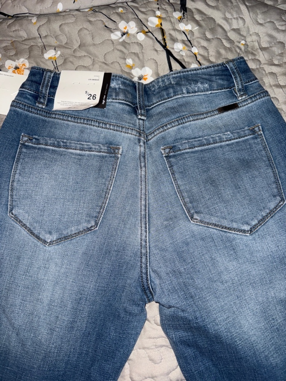 KanCan Ripped Skinny Jeans in Faded Blue - Picture 7 of 8